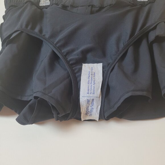 Bal Harbour Swim Shorts Women's 1X black Taslan plus sport gym brief tie pockets - Picture 14 of 16